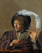 Frans Hals Singing Boy with Flute oil